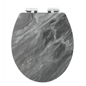 Сиденье для унитаза KONSENSA Терни с микролифтом цвет серый мрамор