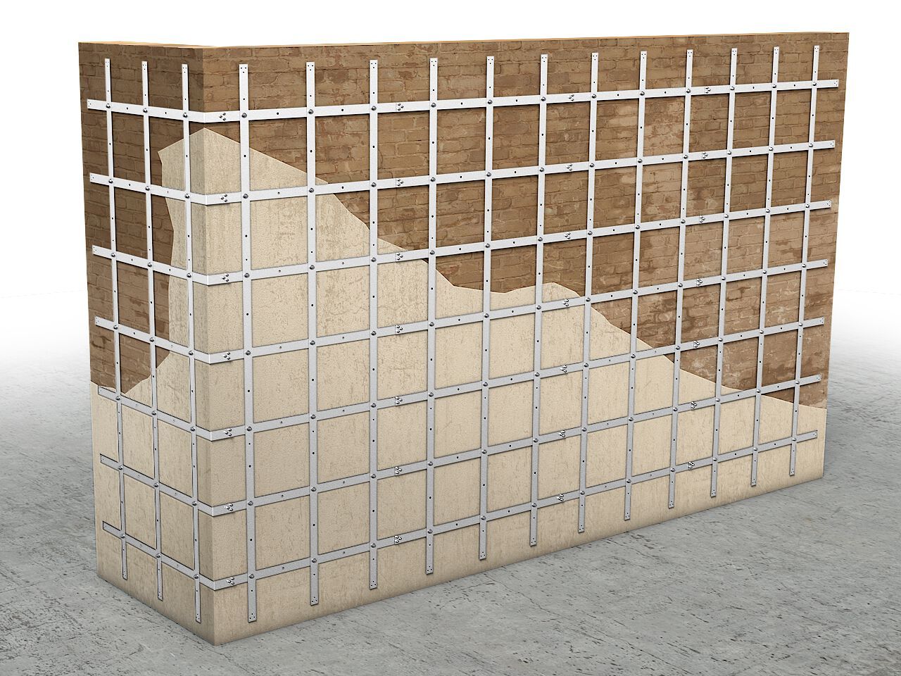 Сухой стальной сейсмической арматуры Progetto Sisma SISMAGRID ARCH-00138802