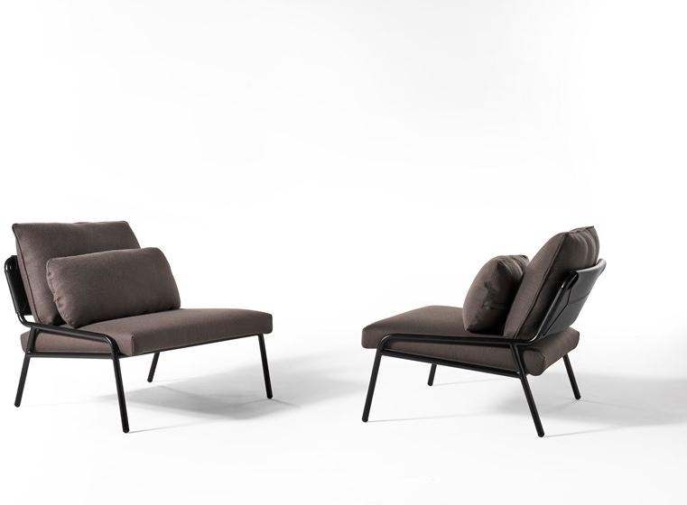 Meridiani Кресло из ткани и кожи sun-id-1472017 - Вид №3