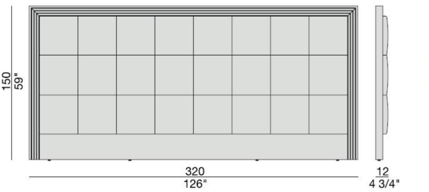 Porada Кожаное изголовье для двуспальной кровати с обивкой Iron sun-id-1355543 - Вид №1