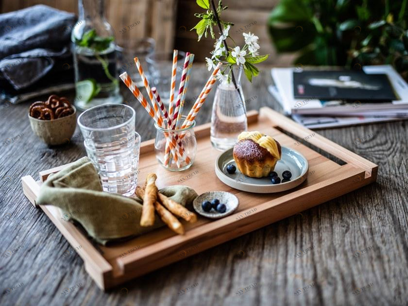 Milla & Milli Прямоугольный поднос из массива дерева Foodwood sun-id-1491190