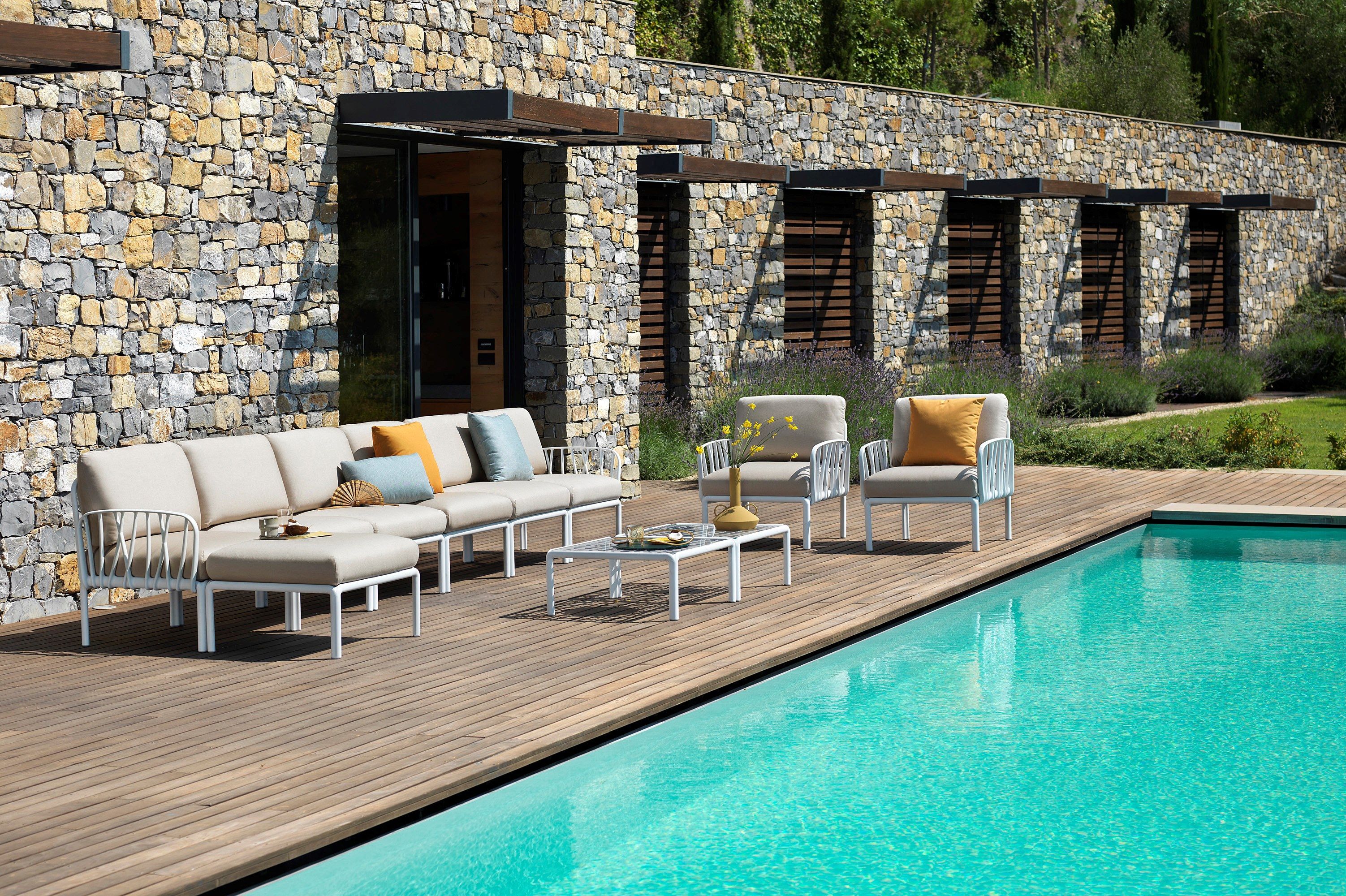 Стеклянный квадратный садовый столик Nardi ARCH-00041085 - Вид №7