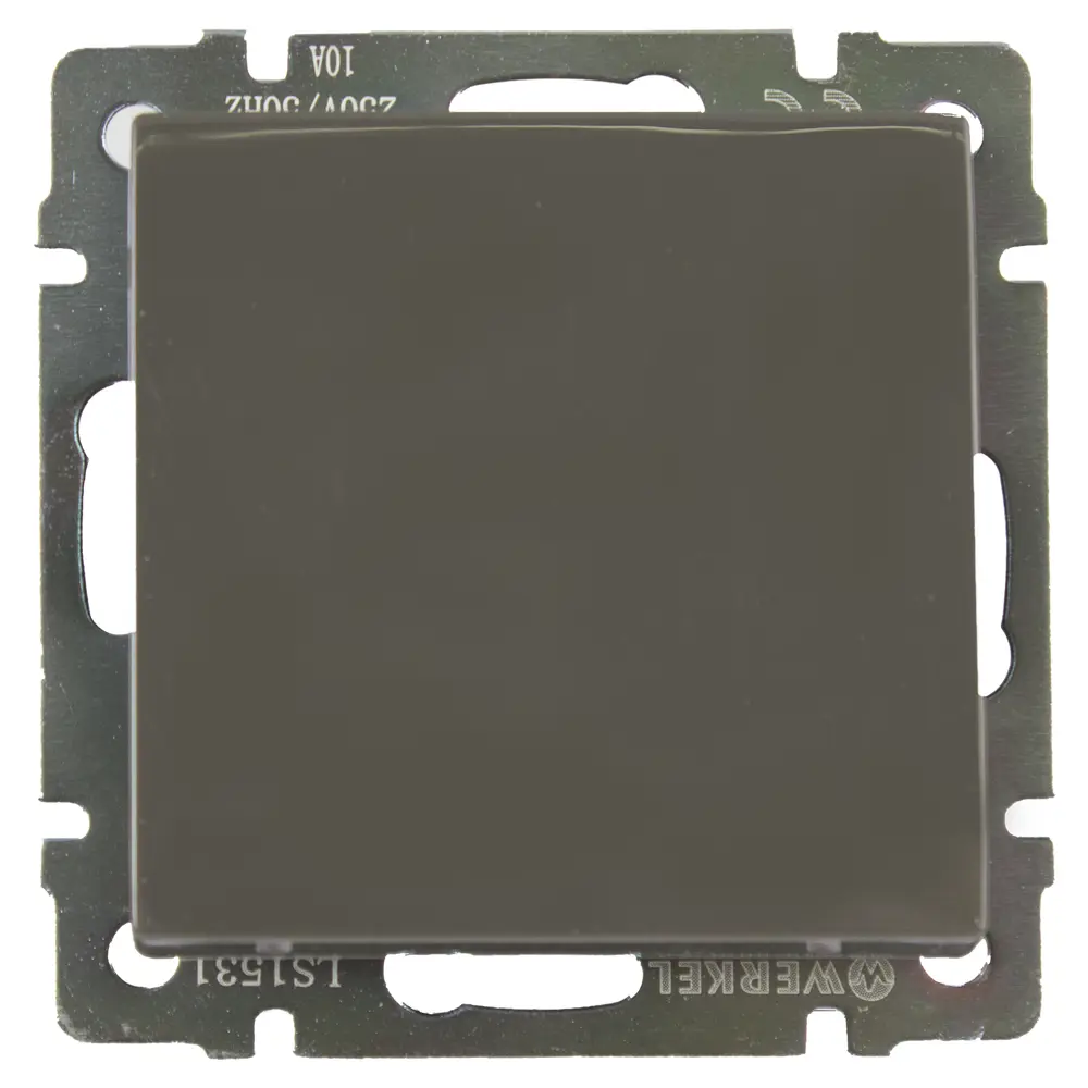 Выключатель встраиваемый Werkel 1 клавиша, цвет серо-коричневый STLM-2164835