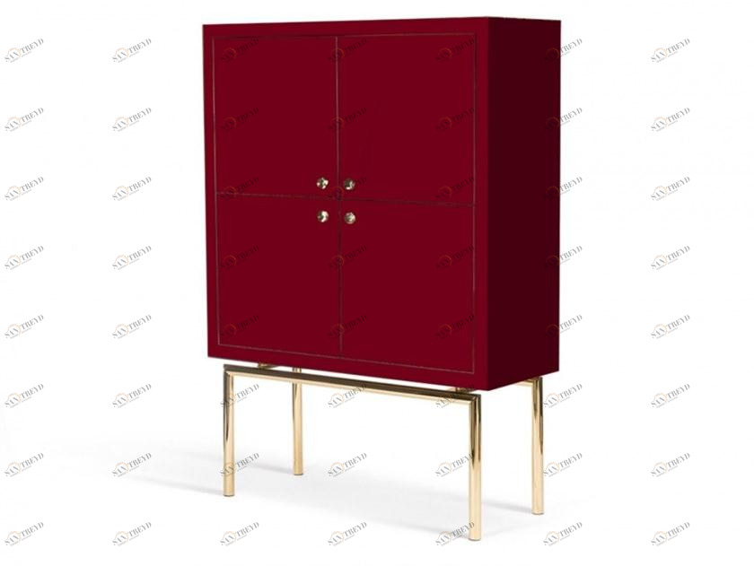 VGnewtrend Буфет из лакированного черного дерева с распашными дверцами Original sin 7511967.30 