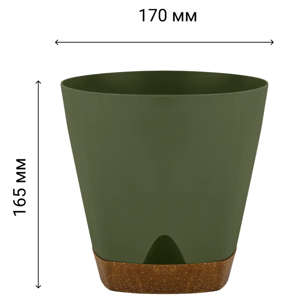 Горшок для цветов Ingreen Wood Ø17 h16.5 см v2.5 л пластик тайга STLM-2158189 - Вид №4