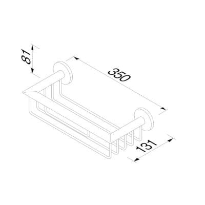 Металлическая душевая настенная мыльница Geesa Nemox ARCH-00038835 - Вид №4
