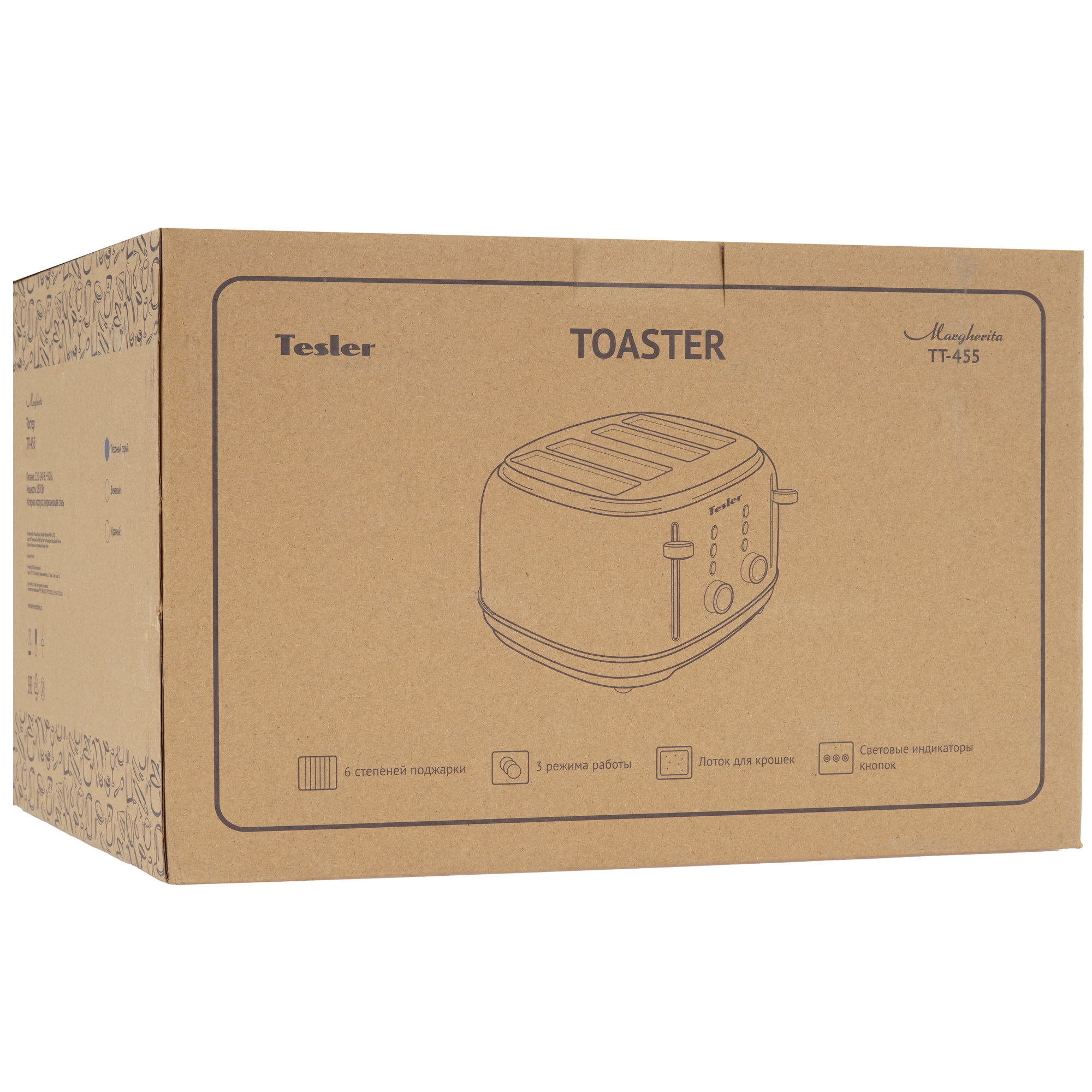 9228872 Тостер TESLER TT-455 серый STDN-0058900 - Вид №7