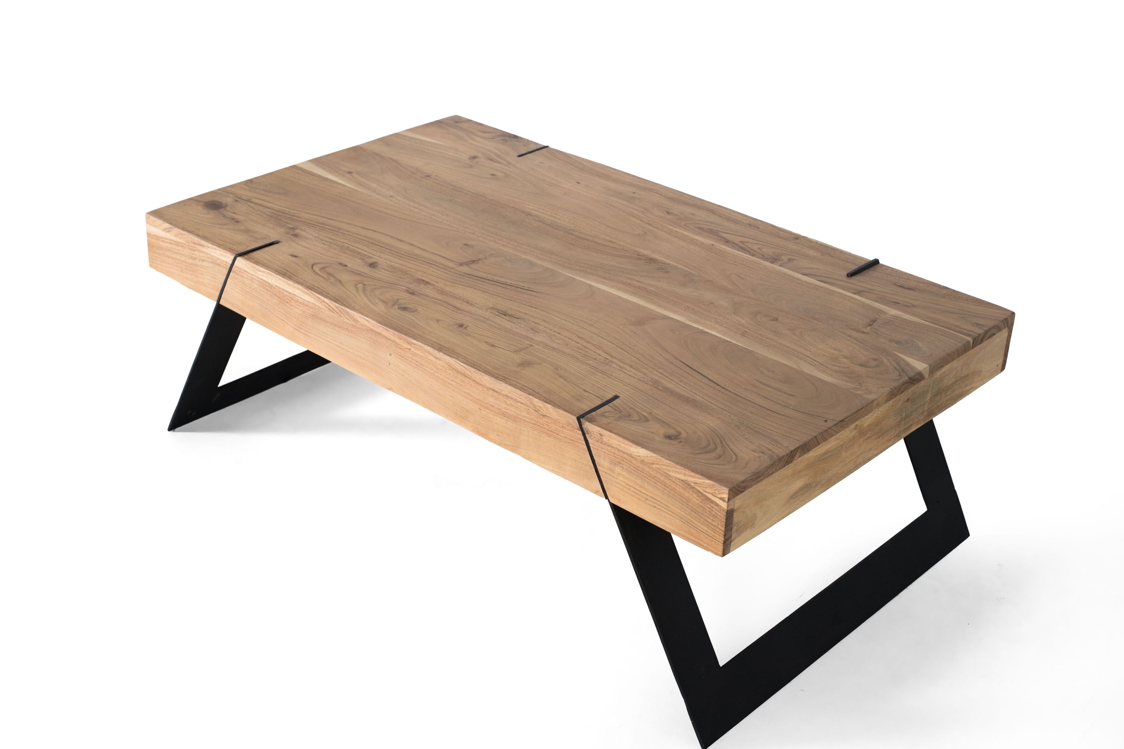 Низкий прямоугольный журнальный столик из акации Giner y Colomer 1647 ARCH-00045519 - Вид №1