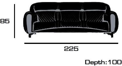 Tonino Lamborghini Casa 3-х местный кожаный диван с обивкой Imola sun-id-1378929 - Вид №1