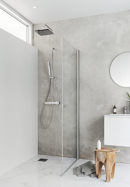 1450302 Igloo Pro Душевая Дверь Прямая Прозрачное Стекло 90 Hafa Прозрачный 