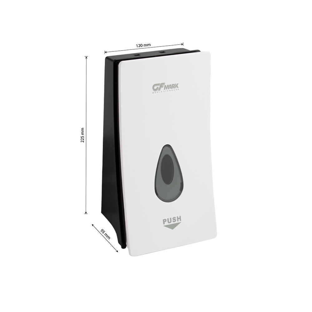 GFmark - Дозатор жидкого МЫЛА, универсальный, пластиковый, БЕЛЫЙ, с глазком - капля, 400 мл, код: 641  - Вид №8