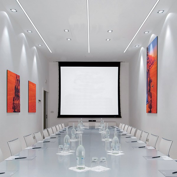 Linear 1 R Ghidini Утопленный с рамкой .01 Белый (Матовый)  - Вид №1