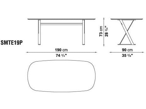 Прямоугольный стол с столешницей из МДФ Maxalto пафос ARCH-00153152 - Вид №7