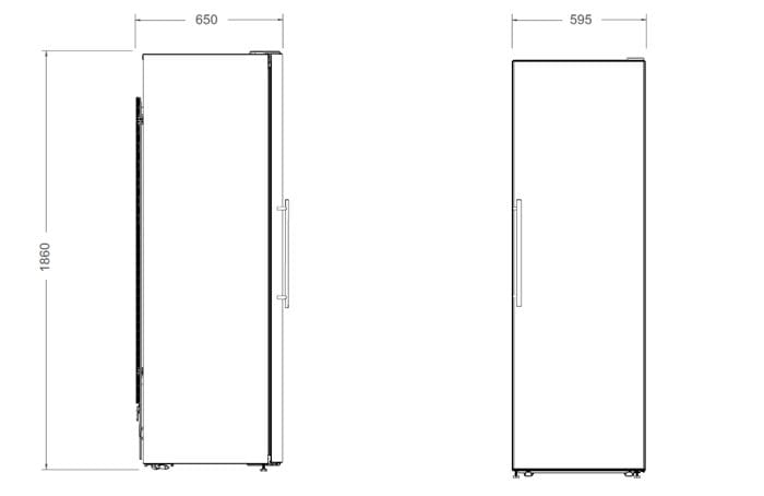 Вертикальный морозильник из нержавеющей стали Bertazzoni ARCH-00111774 - Вид №2
