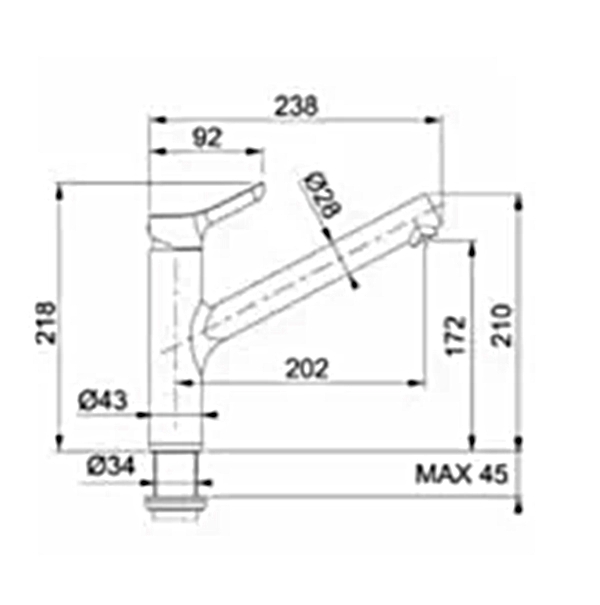MS920102015 Смеситель для кухни , хром Webert Master - Вид №1