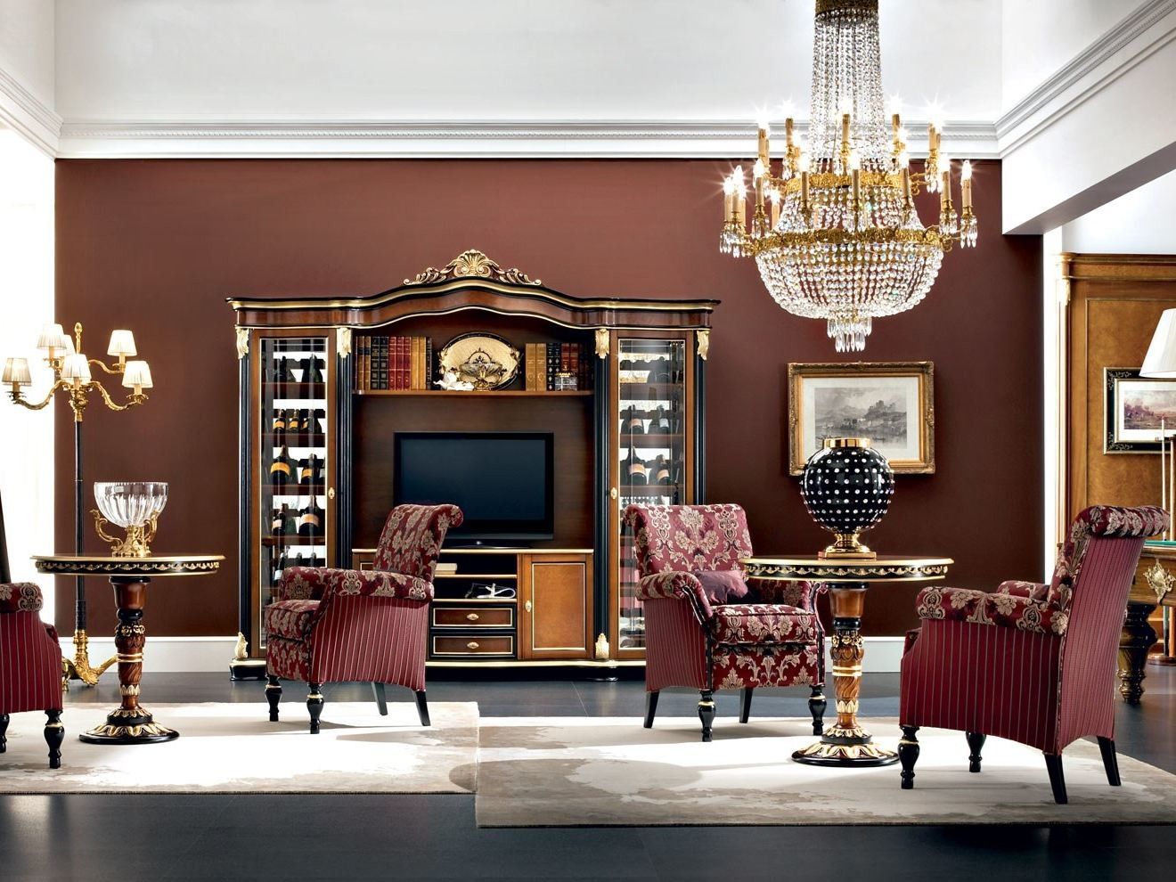 Круглый деревянный стол для гостиной Modenese Luxury Interiors Bella Vita ARCH-00140304 - Вид №2