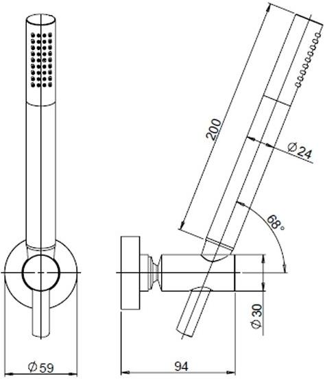 Paini - 53CR131TP4 душевая лейка с шлангом  - Вид №1
