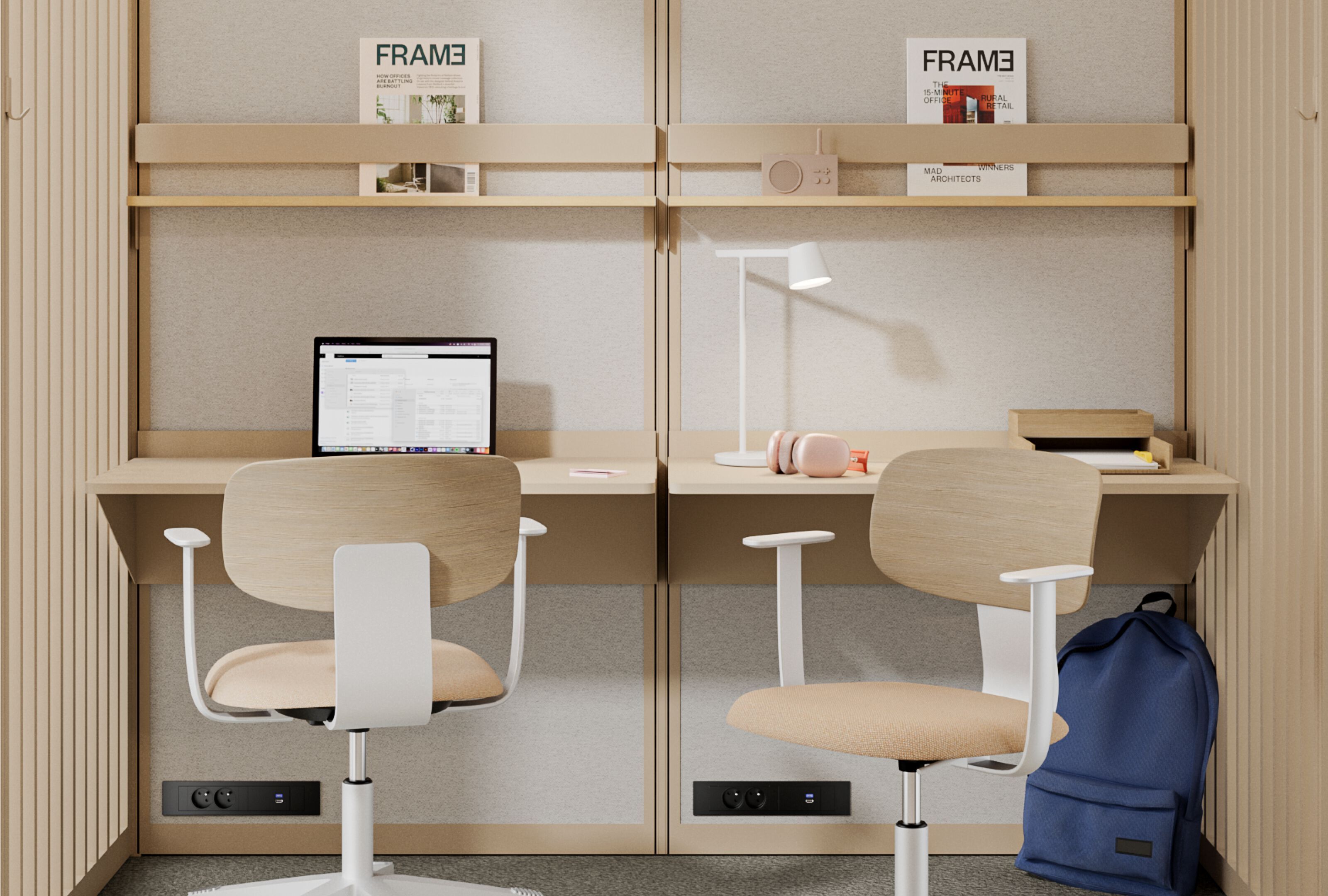 Офисный остров со встроенным освещением Mute Modular ARCH-00045114 - Вид №1