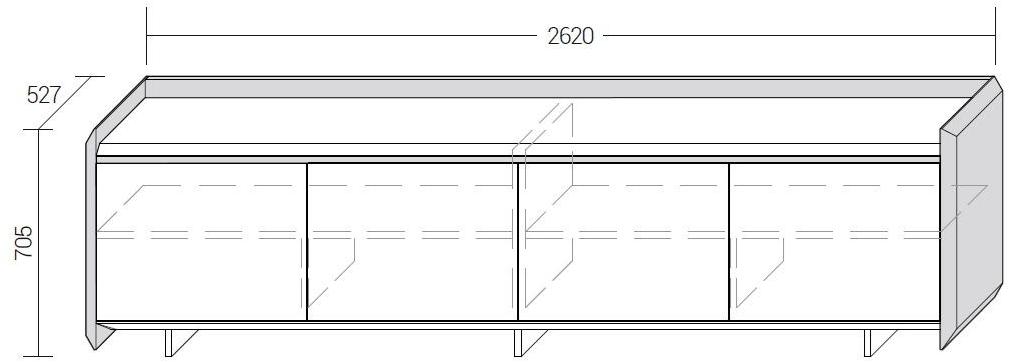 Dall'Agnese Комод из дуба с распашными дверцами Slash sun-id-1456445 - Вид №3