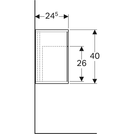 840237000 Шкафчик Geberit iCon с многофункциональным ящиком Geberit  - Вид №11