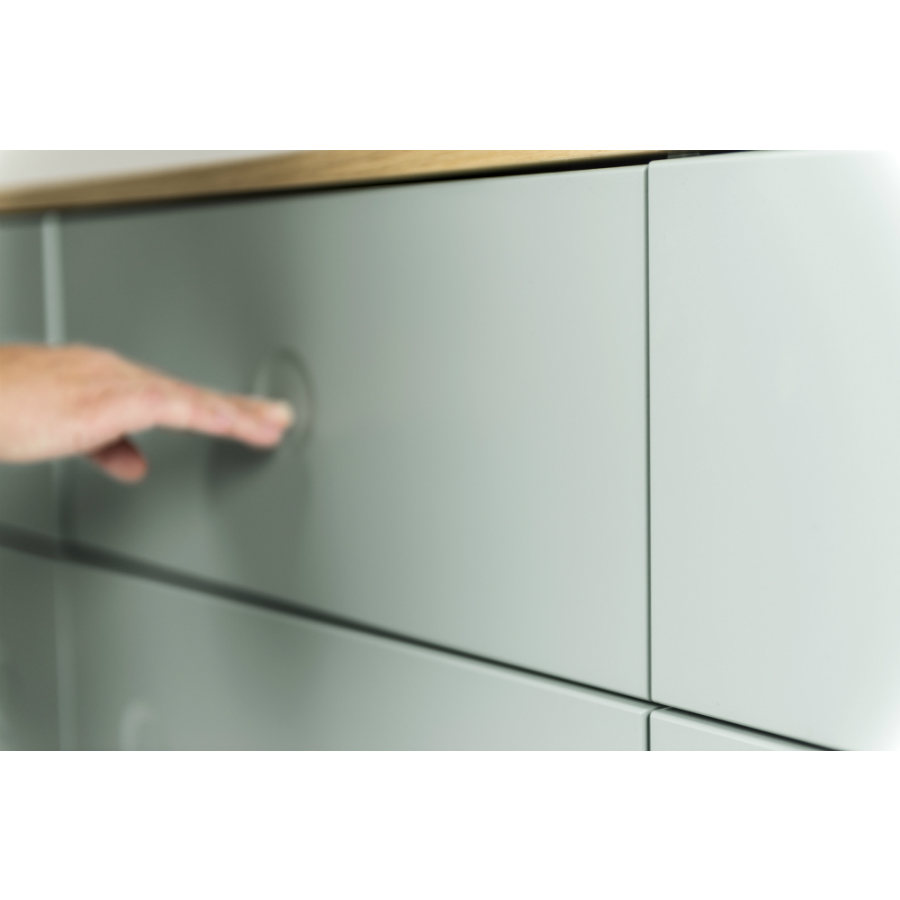 Сервант Tenzo Dot, 86х192х43 см, дуб, зеленый 1678676 - Вид №11