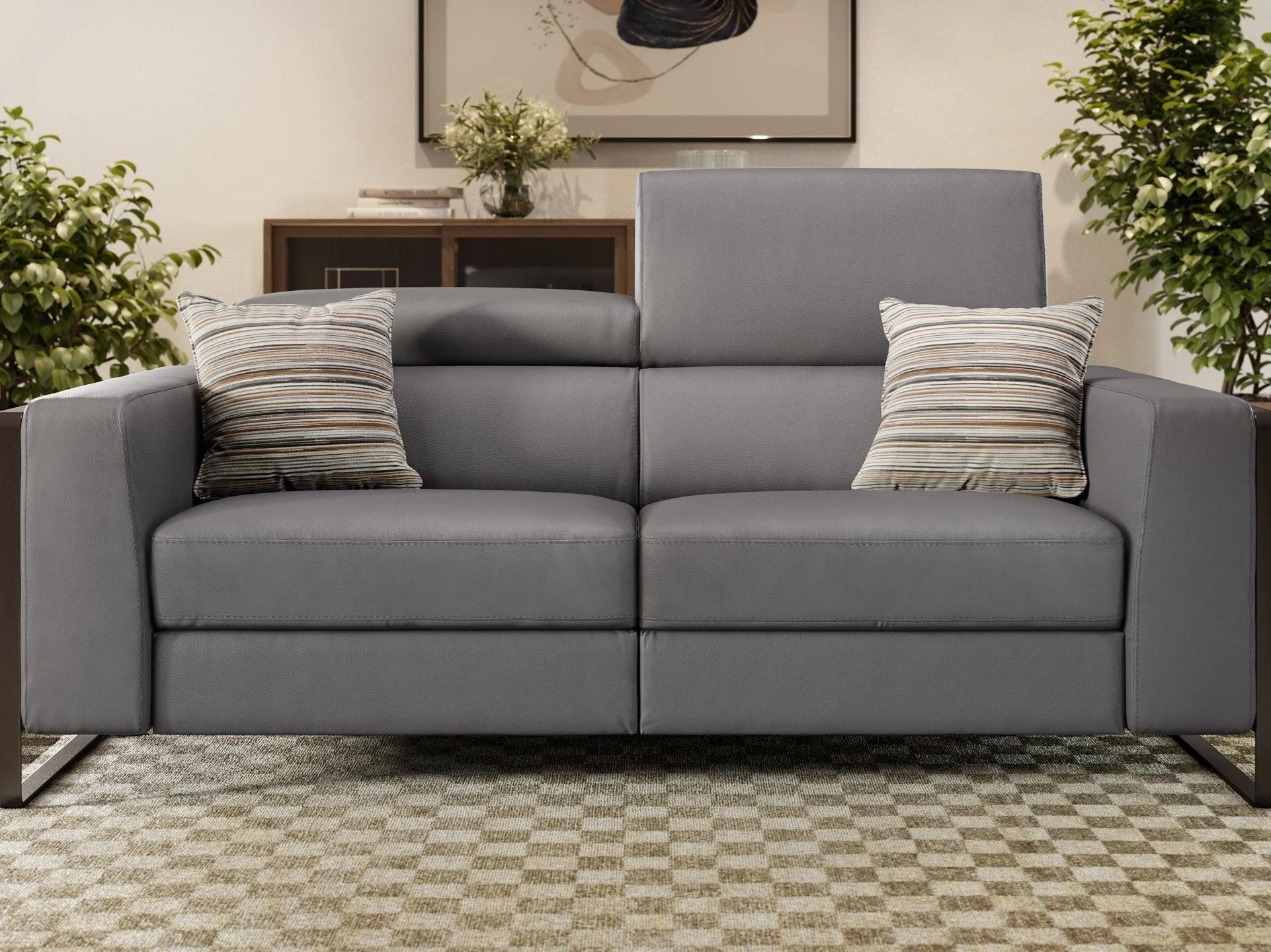 3-местный кожаный диван Sofanella Manzano ARCH-00098443 - Вид №6