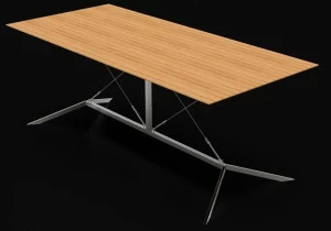 MOLTOMENO.DESIGN Прямоугольный стол для переговоров из стали и дерева System xix