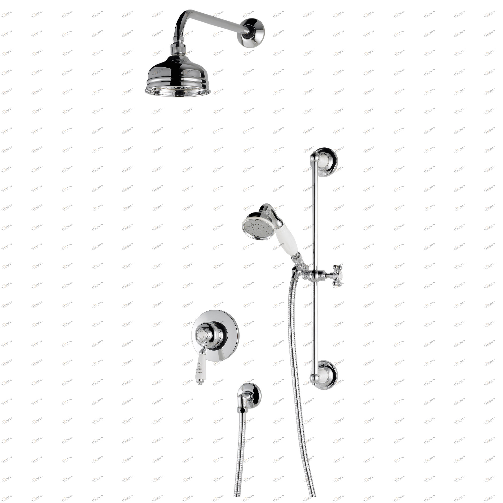 Traditional bathrooms Смеситель для душа с поперечной ручкой ЛОНДОН Tbmskit1.con.bn 