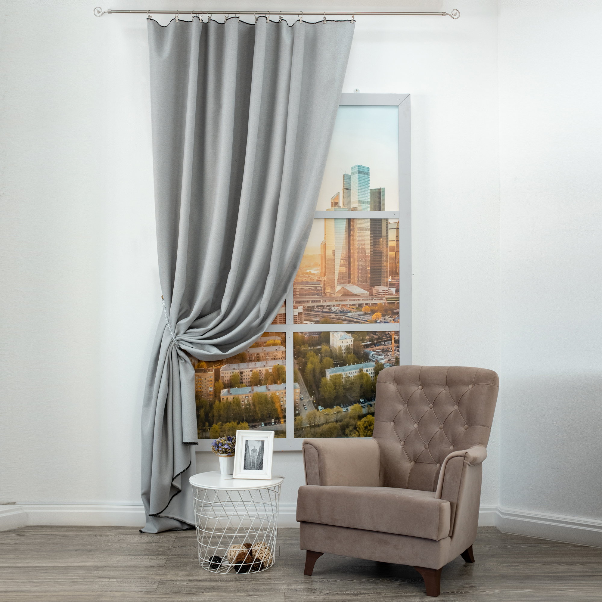 TEX REPUBLIC Блэкаут ткань для штор серый лён 280 см 83868921 STLM-0045330 - Вид №2