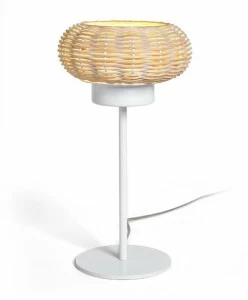 luxcambra Светодиодная настольная лампа из металла и плетения Niuet