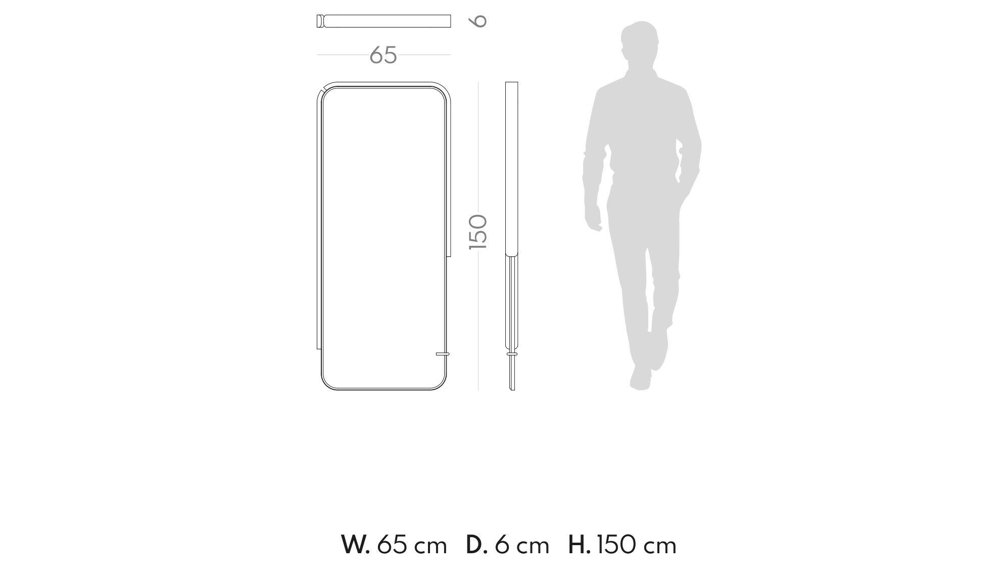 Прямоугольное настенное зеркало PRADDY Natur ARCH-00011346 - Вид №1