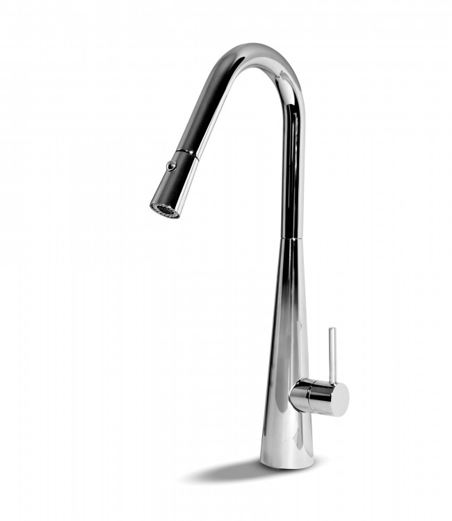 32080 Кухонный смеситель с выдвижным ручным душем с двойной струей. Bongio Kitchen