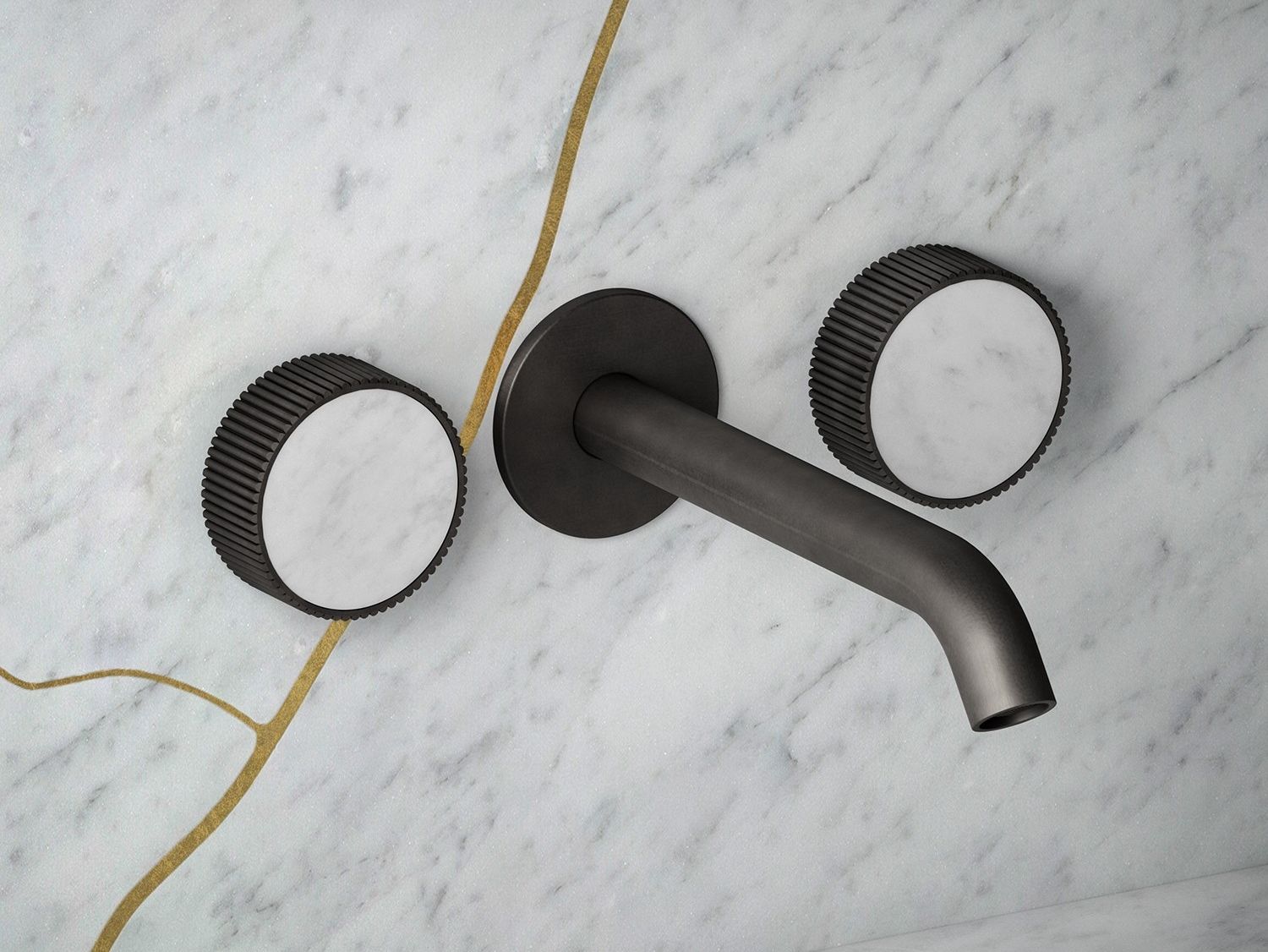 Смеситель для раковины с 3 отверстиями из мрамора Salvatori спагетти ARCH-00088592