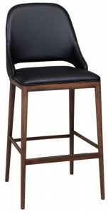 Tonin Casa Высокий табурет из кожи на основе ореха Malva