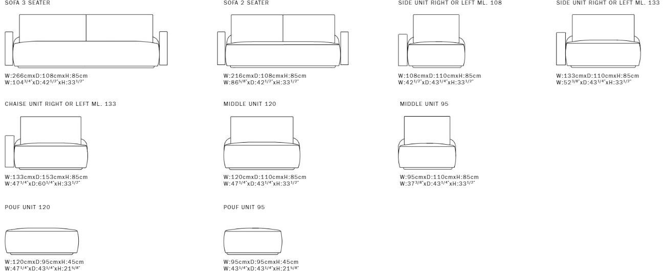 Sicis 2-х местный модульный диван из ткани sun-id-1451755 - Вид №4