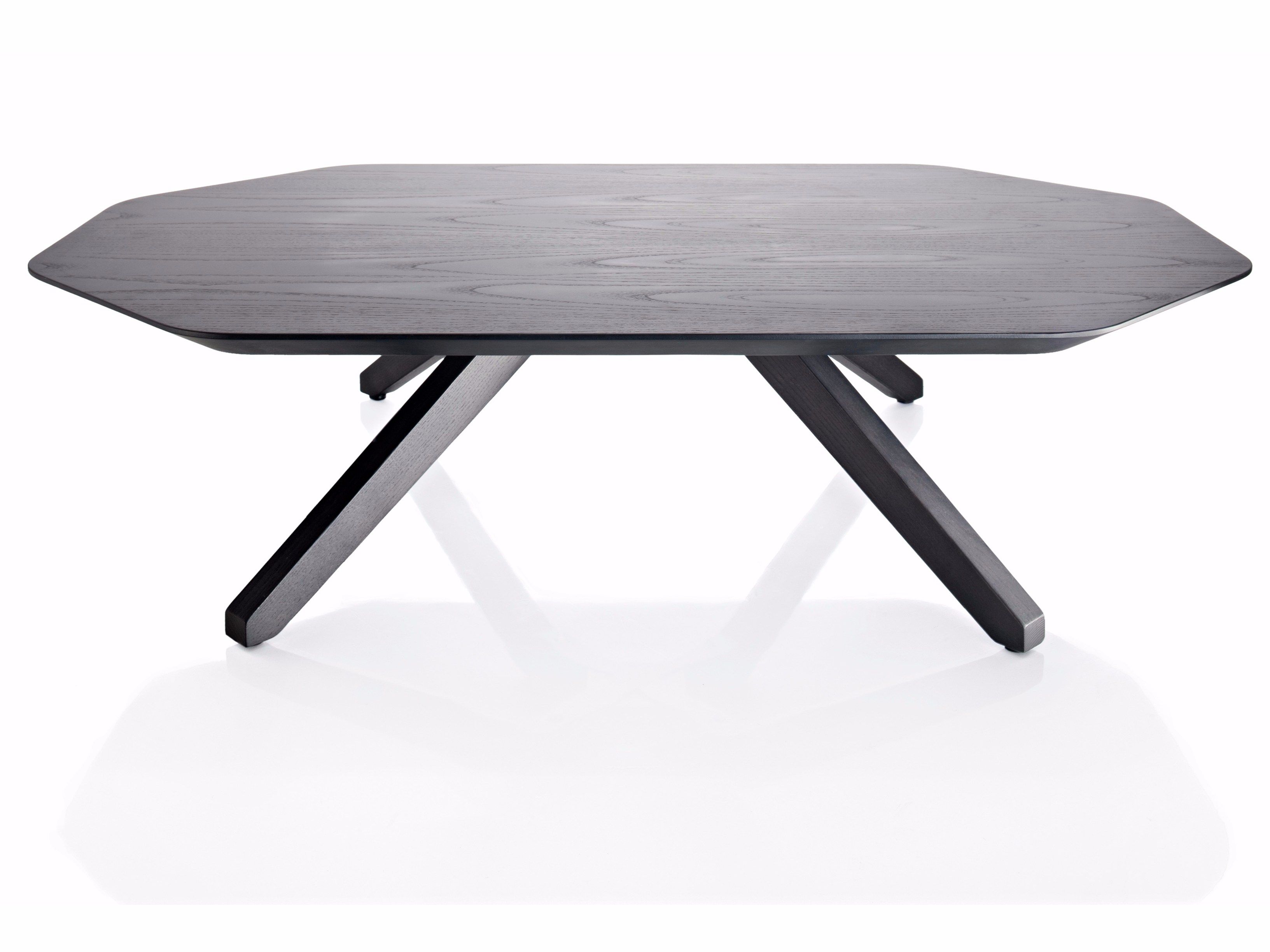 Низкий журнальный столик из шпона ALMA DESIGN X Table ARCH-00042652