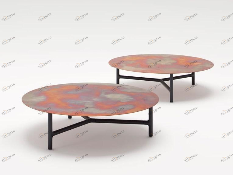 Paola Lenti Низкий круглый журнальный столик Nesso sun-id-1354866