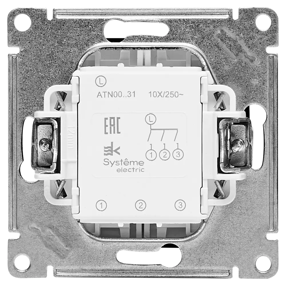 Выключатель встраиваемый Systeme Electric AtlasDesign 3 клавиши цвет жемчужный STLM-2167970 - Вид №2