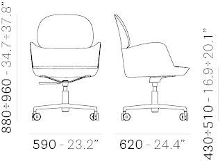 Pedrali Кресло руководителя с 4-мя спицами и средней спинкой Ester 696 - Вид №4