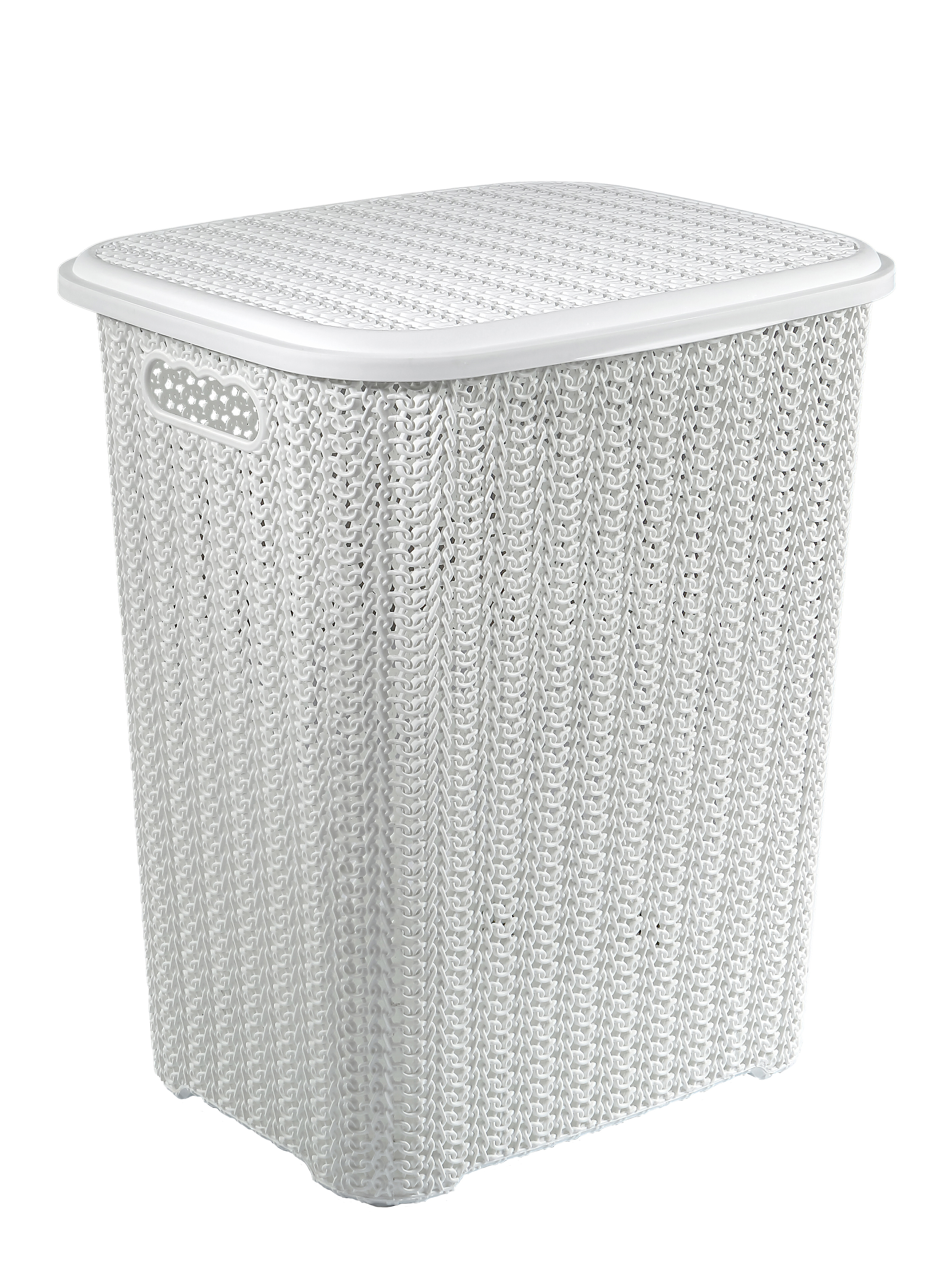 86710696 Корзина для белья цвет белый Вязь STLM-0070891 ВИОЛЕТ 