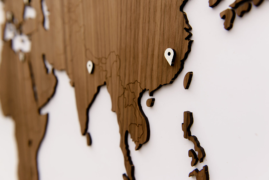 19-17 Карта-пазл wall decoration exclusive, 280х170 см, американский орех Mimi  - Вид №3