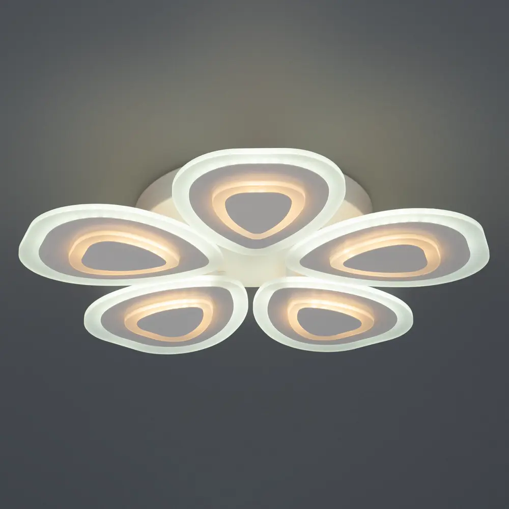 Люстра потолочная светодиодная Escada 10223/5LED 94W с пультом управления, 28 м², регулируемый белый свет, цвет белый STLM-2039655 - Вид №2