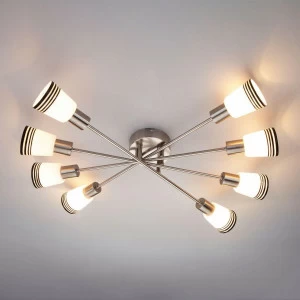 Потолочная люстра Eurosvet Jenna 30132/8 сатин-никель EUROSVET JENNA 184444 Белый