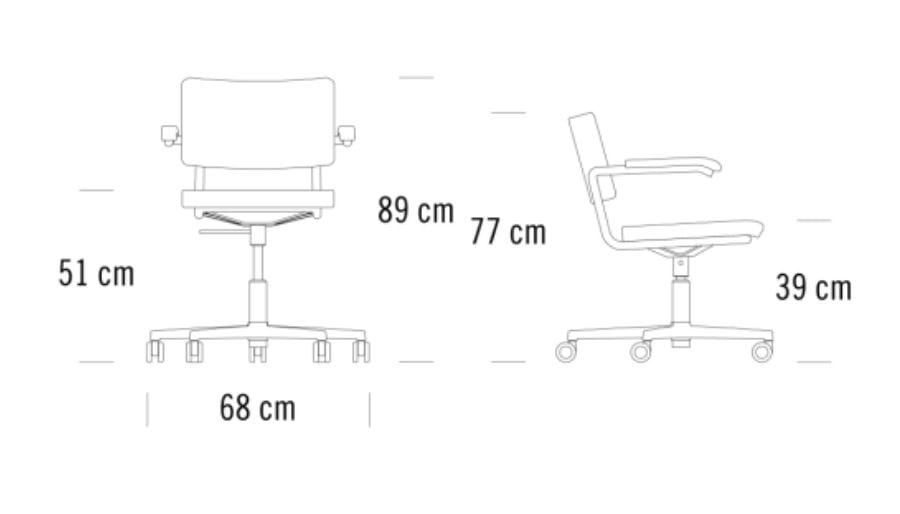 Кожаный мягкий стул с подлокотниками THONET S 32 / S 64 ARCH-00031184 - Вид №6