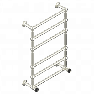 U1T-TWT6H2 Полотенцесушитель Традиционный, 6 перекладин, 625 мм x 925 мм, водяной, с 2 декоративными крестовыми рукоятками Thg-paris Sully с чёрным ониксом Никель