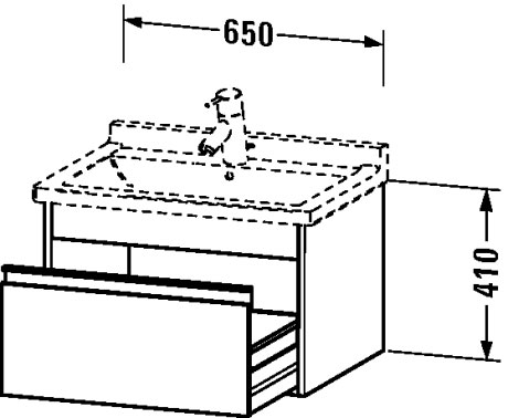 KT666309191 Ketho Тумбочка подвесная Серо-коричневый декор Duravit - Вид №1