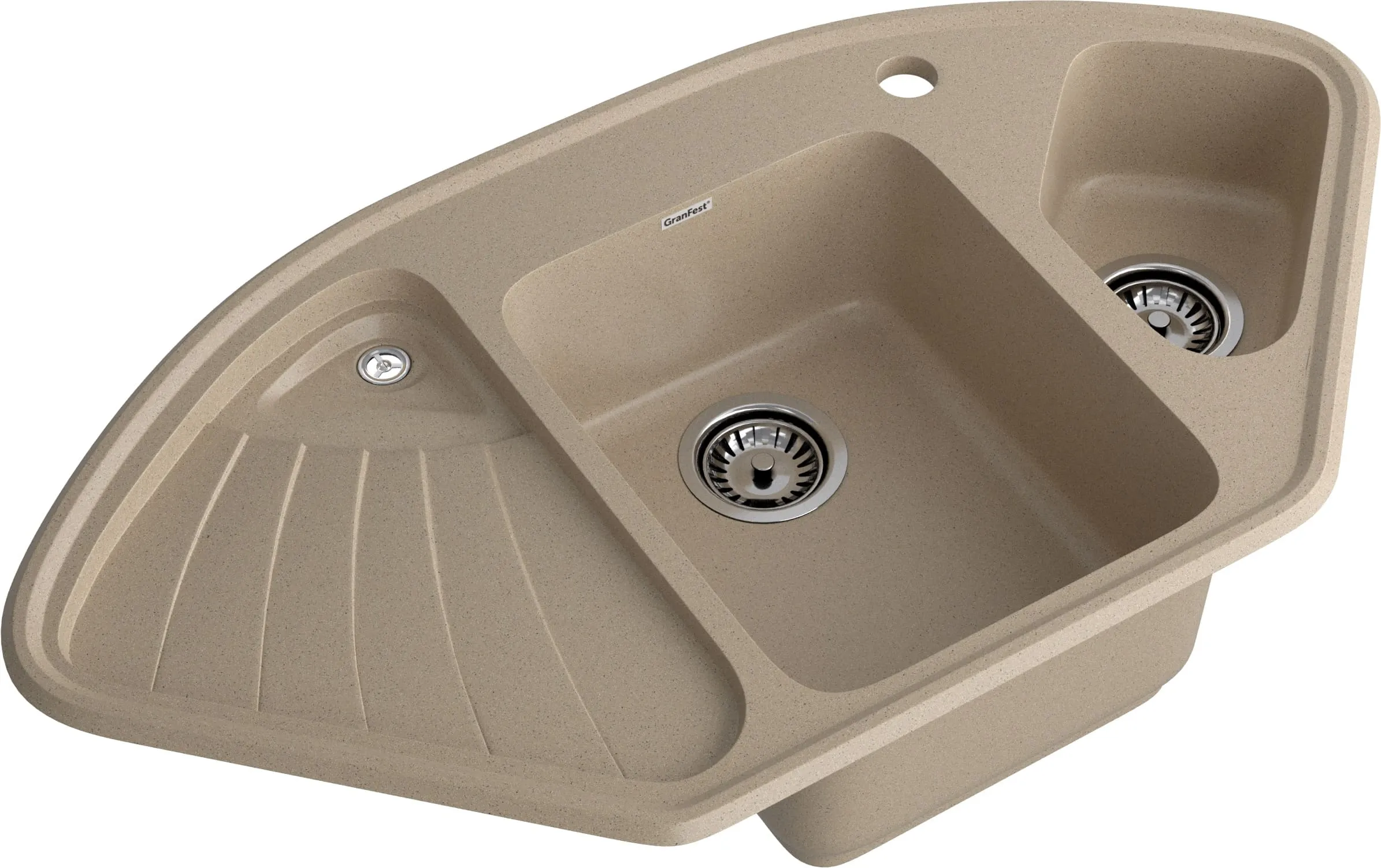 Кухонная мойка Искусственный камень CORNER S01 GranFest C-1040E-S01 - Вид №2