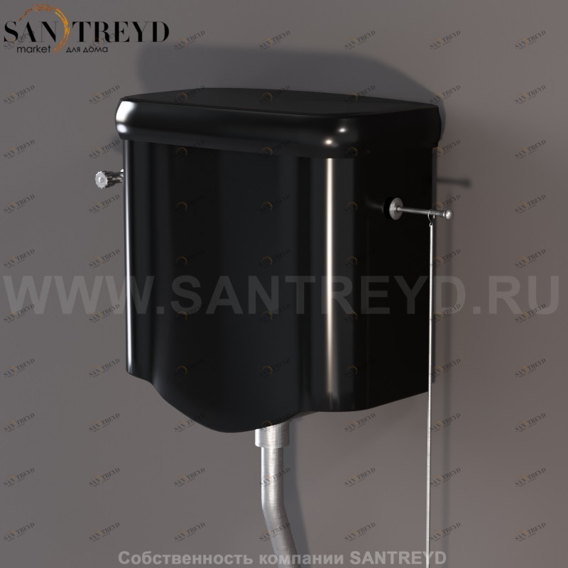 108004 Бачок для унитаза Черный Kerasan RETRO Италия