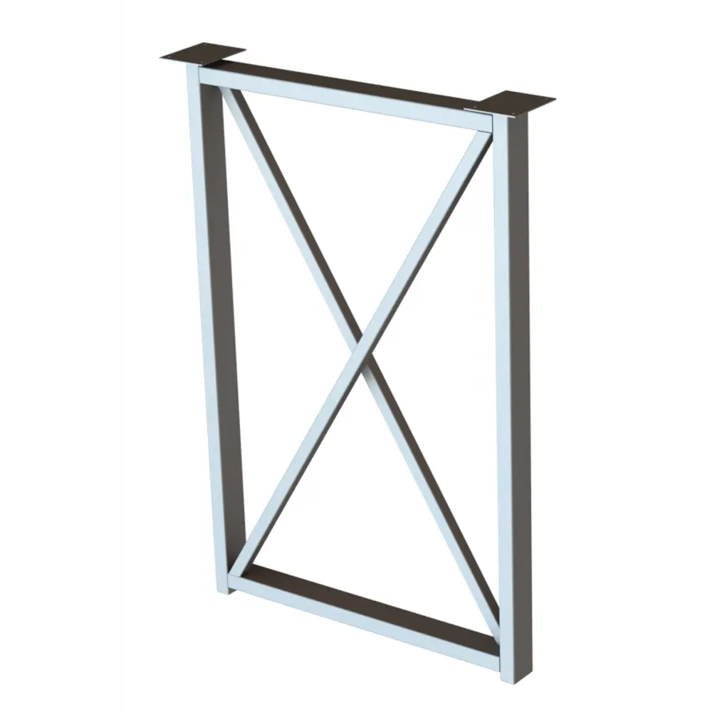 Подстолье для рабочей поверхности Лофт 85 см крест металл цвет белый METALLCART STLM-2066438