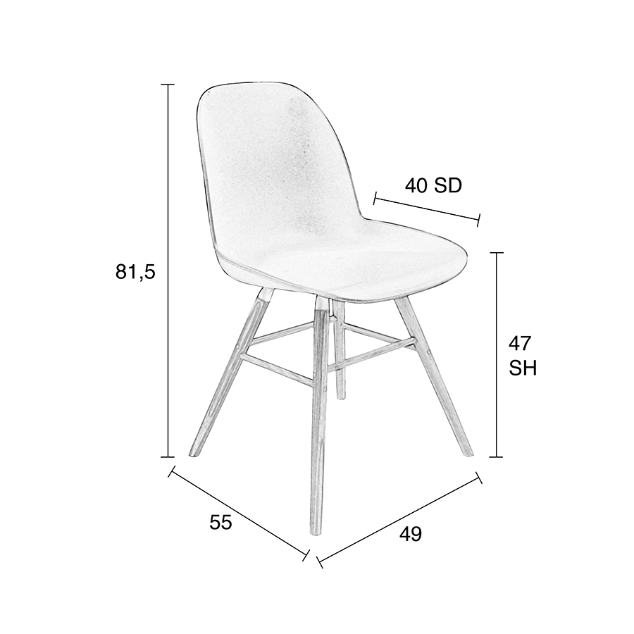 Стул Albert Kuip белый Zuiver 1100292 - Вид №1